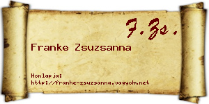 Franke Zsuzsanna névjegykártya