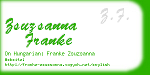 zsuzsanna franke business card